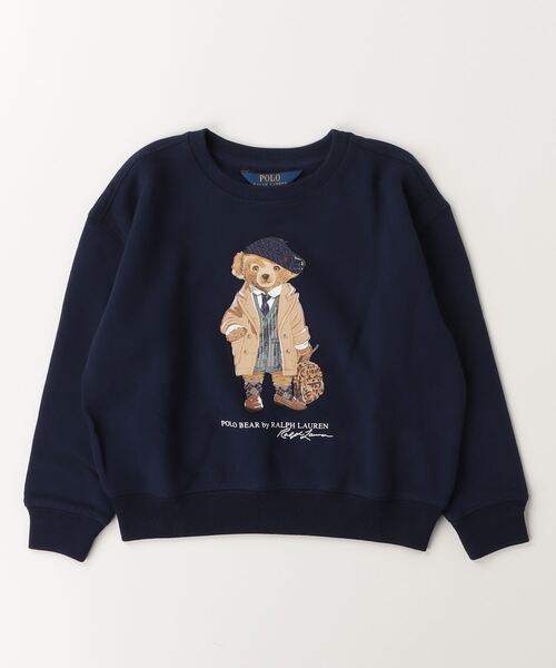 Polo Ralph Lauren ベア ネイビー スウェット Polo ベア フリース ボクシー スウェットシャツ（スウェット）｜POLO