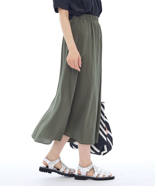 INDIVI（インディヴィ）の「タンブラーフレアスカート（スカート・レディース・スミクロ/ネイビー/ブラウン系/ベビーピンク・13/36/38/40/15 /05）」の8枚目の写真