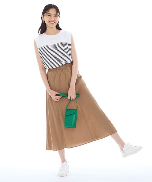 INDIVI（インディヴィ）の「タンブラーフレアスカート（スカート・レディース・スミクロ/ネイビー/ブラウン系/ベビーピンク・13/36/38/40/15 /05）」の12枚目の写真