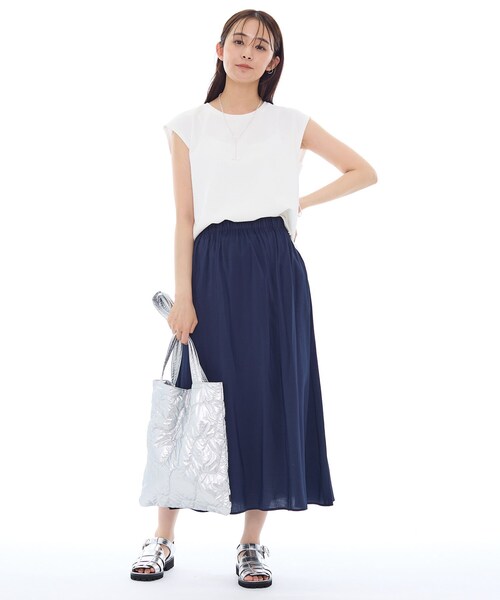 INDIVI（インディヴィ）の「タンブラーフレアスカート（スカート・レディース・スミクロ/ネイビー/ブラウン系/ベビーピンク・13/36/38/40/15 /05）」の16枚目の写真