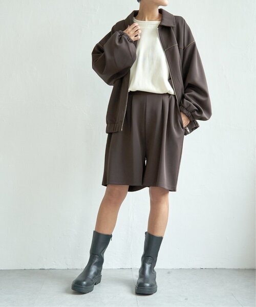notch.(ノッチ)の「ジャージハーフパンツセットアップ(スラックス・レディース・ブラック/ブラウン・M)」の17枚目の写真