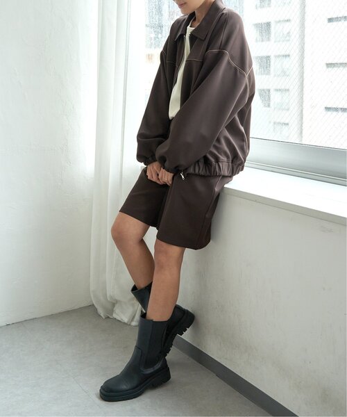 notch.(ノッチ)の「ジャージハーフパンツセットアップ(スラックス・レディース・ブラック/ブラウン・M)」の14枚目の写真