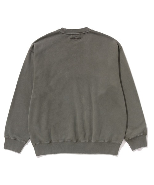 A BATHING APE(アベイシングエイプ)の「GARMENT DYE ONE POINT RELAXED FIT CREWNECK SWEATSHIRT(スウェット・メンズ・パープル/チャコール/レッド/オリーブ・MEDIUM/LARGE/X-LARGE/SMALL/XX-LARGE)」の6枚目の写真