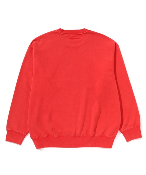 A BATHING APE(アベイシングエイプ)の「GARMENT DYE ONE POINT RELAXED FIT CREWNECK SWEATSHIRT(スウェット・メンズ・パープル/チャコール/レッド/オリーブ・MEDIUM/LARGE/X-LARGE/SMALL/XX-LARGE)」の8枚目の写真