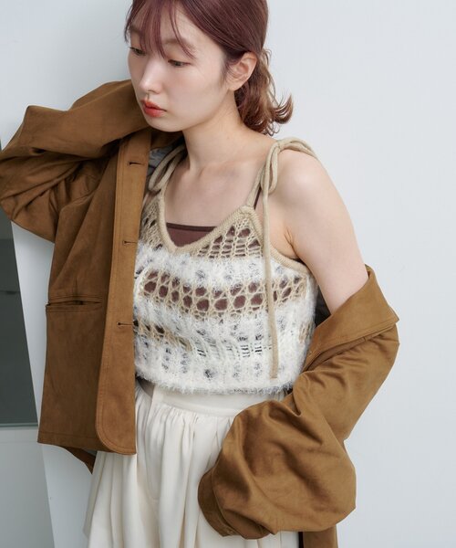 Kastane（カスタネ）の「*透かしニットビスチェ（キャミソール）」 - WEAR