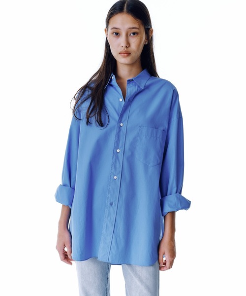 UNUS(ユナス)の「UNUS / Regular Collar Shirt(シャツ/ブラウス・レディース・ライトブルー/ブラウン/ホワイト・38/36)」の3枚目の写真