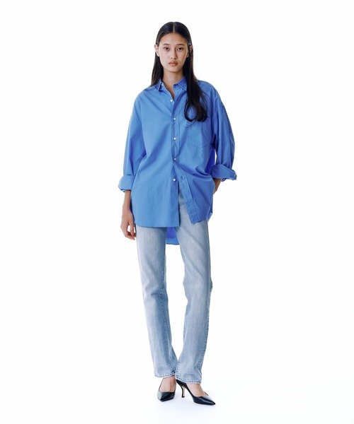 UNUS(ユナス)の「UNUS / Regular Collar Shirt(シャツ/ブラウス・レディース・ライトブルー/ブラウン/ホワイト・38/36)」の4枚目の写真