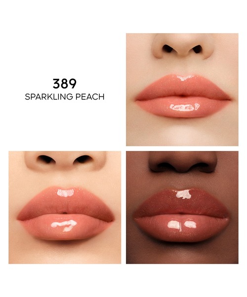 GUERLAIN(ゲラン)の「キスキス ビー グロウ オイル(数量限定)(口紅/リップティント/グロス・レディース・389 スパークリング ピーチ/429 スパークリング ローズウッド・FREE)」の6枚目の写真