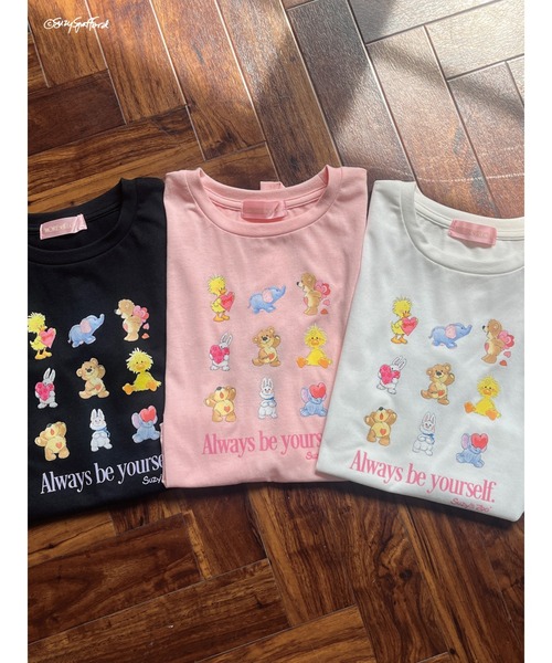 MORE self LOVE(モアセルフラブ)の「【Suzy‘s Zoo】ハートフレンズTEE(Tシャツ/カットソー・レディース・ホワイト/ピンク/ブラック・FREE)」の12枚目の写真