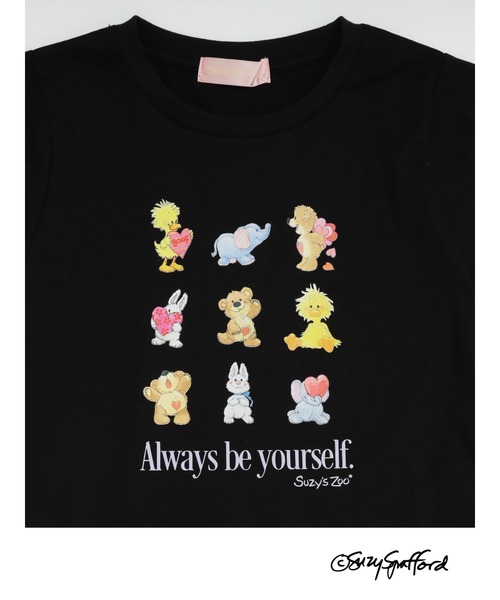 MORE self LOVE(モアセルフラブ)の「【Suzy‘s Zoo】ハートフレンズTEE(Tシャツ/カットソー・レディース・ホワイト/ピンク/ブラック・FREE)」の11枚目の写真