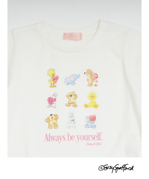 MORE self LOVE(モアセルフラブ)の「【Suzy‘s Zoo】ハートフレンズTEE(Tシャツ/カットソー・レディース・ホワイト/ピンク/ブラック・FREE)」の9枚目の写真