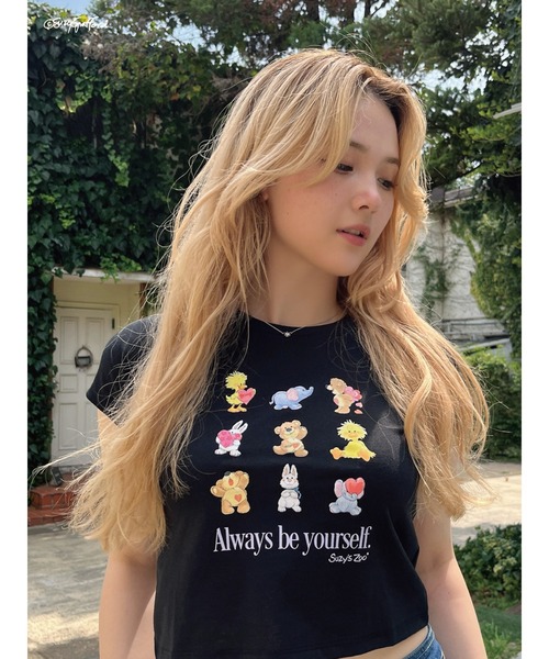 MORE self LOVE(モアセルフラブ)の「【Suzy‘s Zoo】ハートフレンズTEE(Tシャツ/カットソー・レディース・ホワイト/ピンク/ブラック・FREE)」の19枚目の写真