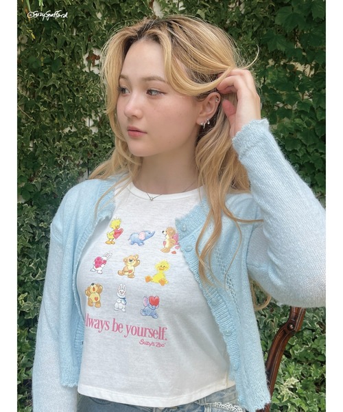 MORE self LOVE(モアセルフラブ)の「【Suzy‘s Zoo】ハートフレンズTEE(Tシャツ/カットソー・レディース・ホワイト/ピンク/ブラック・FREE)」の21枚目の写真