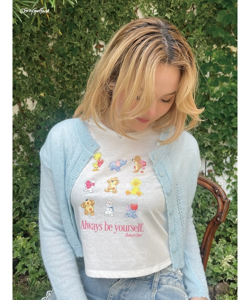 MORE self LOVE(モアセルフラブ)の「【Suzy‘s Zoo】ハートフレンズTEE(Tシャツ/カットソー・レディース・ホワイト/ピンク/ブラック・FREE)」の13枚目の写真
