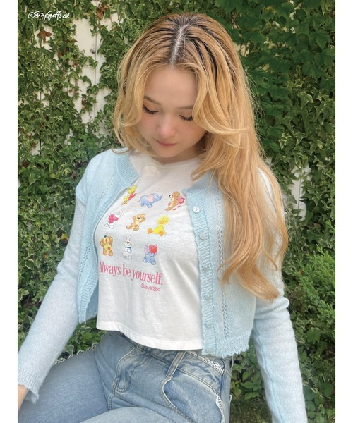 MORE self LOVE(モアセルフラブ)の「【Suzy‘s Zoo】ハートフレンズTEE(Tシャツ/カットソー・レディース・ホワイト/ピンク/ブラック・FREE)」の14枚目の写真