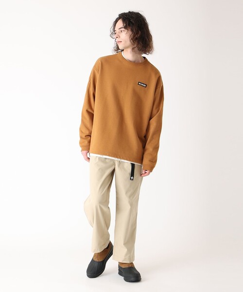 Columbia(コロンビア)の「UVカット 速乾 Columbia/ポプラーリッジ スウェット クルー/コロンビア(アンサンブル・メンズ・ネイビー/ブラウン/グレー/ブラック・S/L/XL/M)」の8枚目の写真