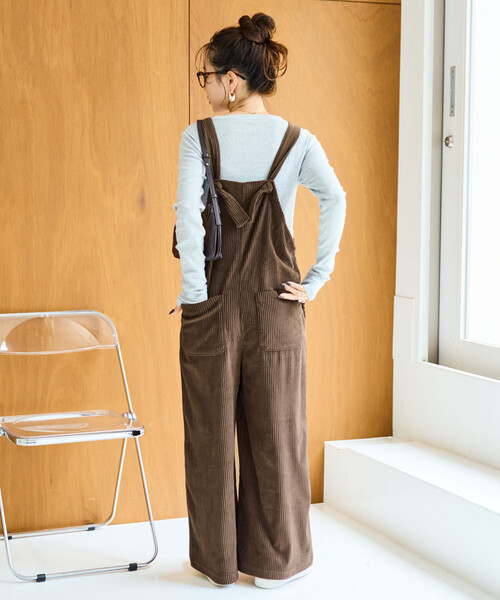 限定展開 カット コーデュロイ サロペット（サロペット