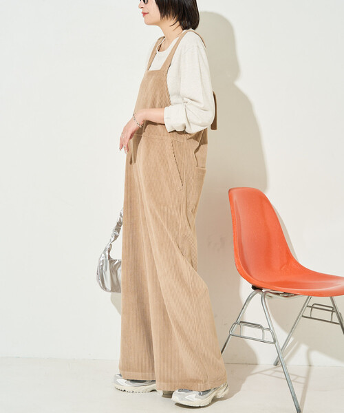 限定展開 カット コーデュロイ サロペット（サロペット/オーバーオール