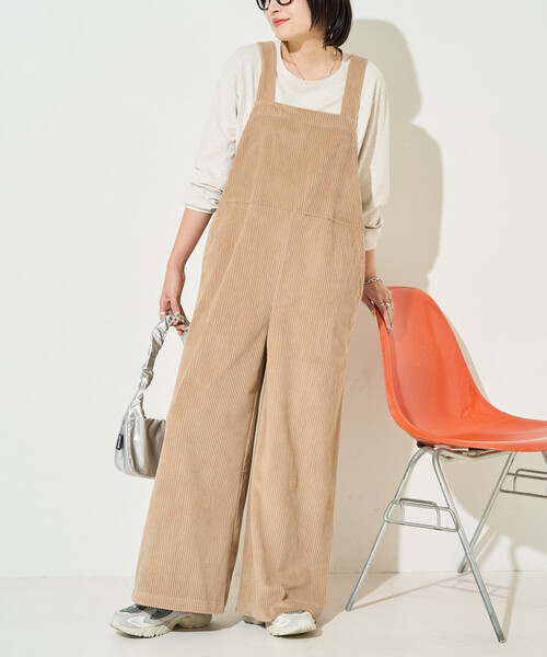 SURT コーデュロイサロペット　オーバーオール セール】限定展開 カット コーデュロイ サロペット（サロペット