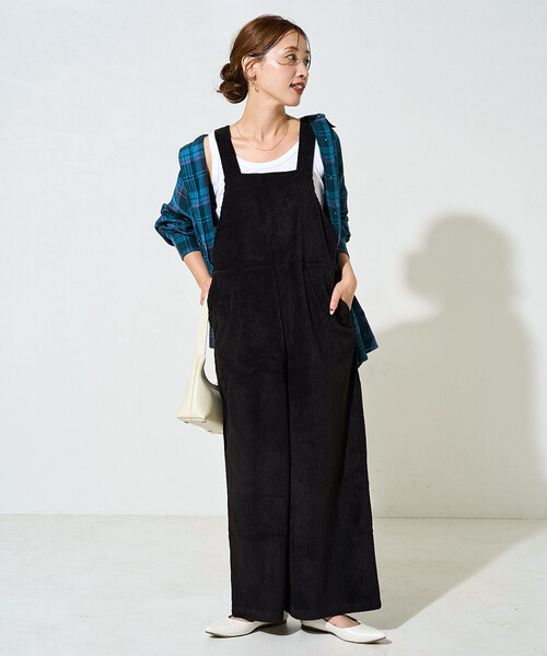 限定展開 カット コーデュロイ サロペット（サロペット/オーバーオール