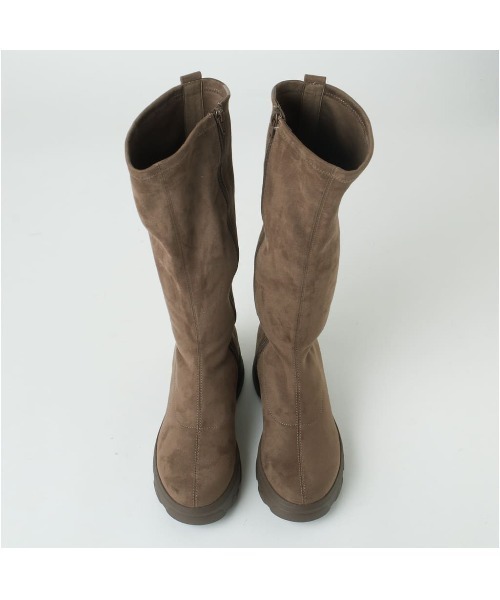 +diana（プラスダイアナ）の「【軽量】厚底ストレッチロングブーツ（ブーツ・レディース・ダークベージュ/ブラック・21.5cm/22.0cm/22.5cm/23.0cm/23.5cm/24.0cm/24.5cm/25.0cm/25.5cm）」の12枚目の写真