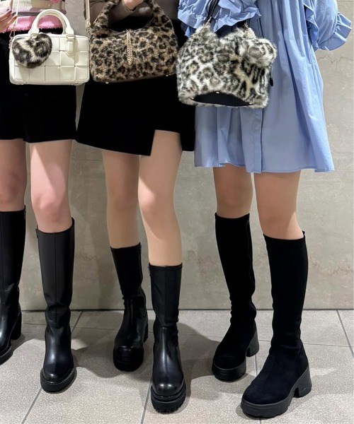 ダイアナ　ストレッチロングブーツ　本革　トラックソール artemis by DIANA（アルテミス by ダイアナ） ブーツ ストレッチロング