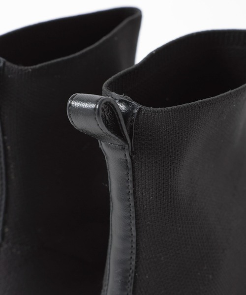 BAYFLOW（ベイフロー）の「【撥水加工/23～25㎝展開】スニーカーブーツ / ニットショートブーツ（ブーツ・レディース・ブラック×ホワイト/ブラック系その他/ブラック×ブラック・MEDIUM/X-LARGE/SMALL/LARGE）」の19枚目の写真
