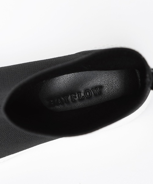 BAYFLOW（ベイフロー）の「【撥水加工/23～25㎝展開】スニーカーブーツ / ニットショートブーツ（ブーツ・レディース・ブラック×ホワイト/ブラック系その他/ブラック×ブラック・MEDIUM/X-LARGE/SMALL/LARGE）」の20枚目の写真