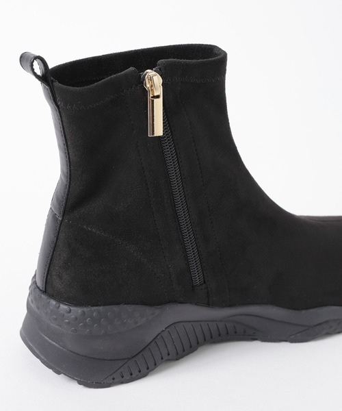 BAYFLOW（ベイフロー）の「【撥水加工/23～25㎝展開】スニーカーブーツ / ニットショートブーツ（ブーツ・レディース・ブラック×ホワイト/ブラック系その他/ブラック×ブラック・MEDIUM/X-LARGE/SMALL/LARGE）」の21枚目の写真