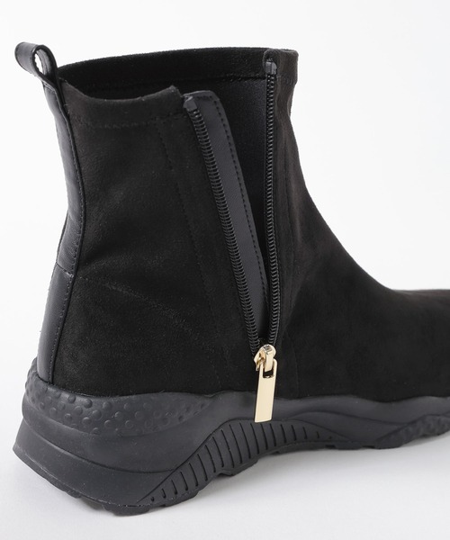 BAYFLOW（ベイフロー）の「【撥水加工/23～25㎝展開】スニーカーブーツ / ニットショートブーツ（ブーツ・レディース・ブラック×ホワイト/ブラック系その他/ブラック×ブラック・MEDIUM/X-LARGE/SMALL/LARGE）」の22枚目の写真