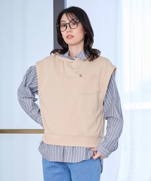 Arnold Palmer | パーカーベスト + シャツ レイヤードセット(アンサンブル)