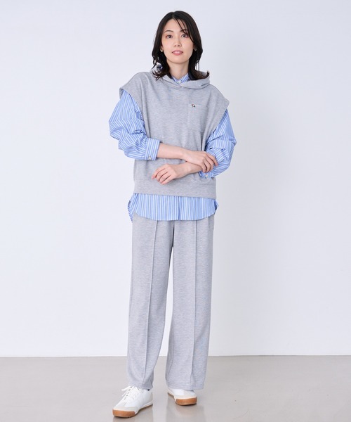 Arnold Palmer（アーノルドパーマー）の「パーカーベスト + シャツ レイヤードセット（アンサンブル・レディース・ブラック/杢グレー/グレイッシュベージュ・L/M/S）」の9枚目の写真