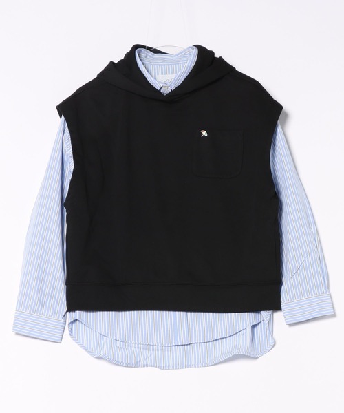 Arnold Palmer（アーノルドパーマー）の「パーカーベスト + シャツ レイヤードセット（アンサンブル・レディース・ブラック/杢グレー/グレイッシュベージュ・L/M/S）」の21枚目の写真