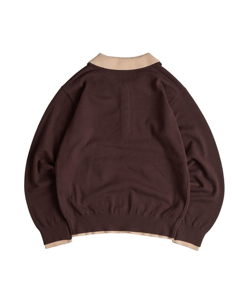 MUHET(ミュエータ)の「layered-look polo knit / レイヤード風ポロニット(ニット/セーター・レディース・ネイビー/ブラウン/チャコールグレー/グレー・FREE)」の21枚目の写真
