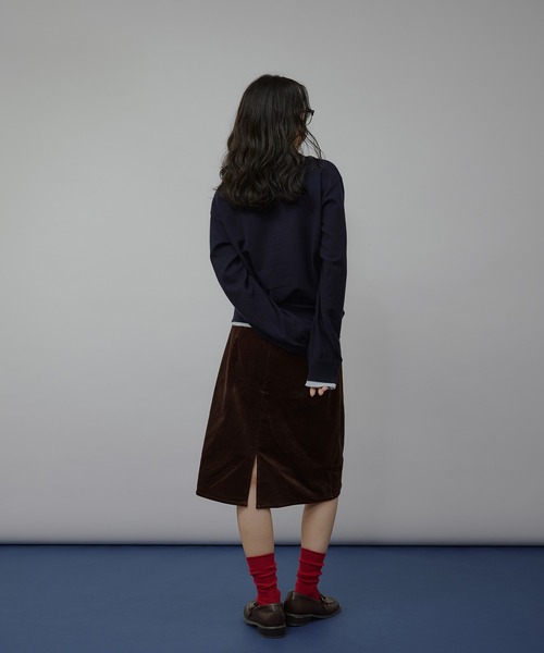 MUHET(ミュエータ)の「layered-look polo knit / レイヤード風ポロニット(ニット/セーター・レディース・ネイビー/ブラウン/チャコールグレー/グレー・FREE)」の19枚目の写真