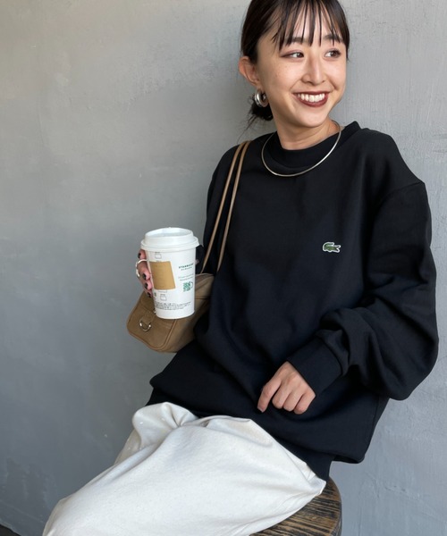 LACOSTE / ラコステ] ワンポイントロゴ クルーネックスウェット
