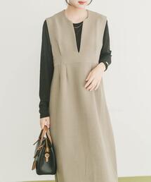ITEMS URBANRESEARCH(アイテムズ アーバンリサーチ)の『イージーケア』インナーセットジャンパースカート(ワンピース)