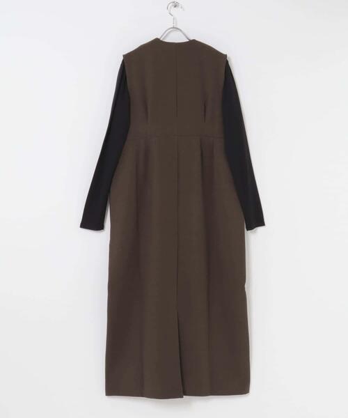 ITEMS URBANRESEARCH（アイテムズ アーバンリサーチ）の「『イージーケア』インナーセットジャンパースカート（ワンピース・レディース・ブラック/ブラウン/ベージュ系その他・FREE）」の18枚目の写真