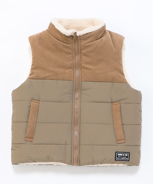 COMME CA ISM（コムサイズム）の「【リバーシブル】中綿ベスト（ベスト・キッズ・ブラック/キャメル・110cm/100cm/120cm/130cm/140cm/150cm）」の22枚目の写真