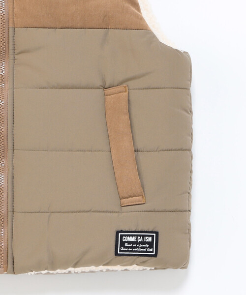 COMME CA ISM（コムサイズム）の「【リバーシブル】中綿ベスト（ベスト・キッズ・ブラック/キャメル・110cm/100cm/120cm/130cm/140cm/150cm）」の13枚目の写真