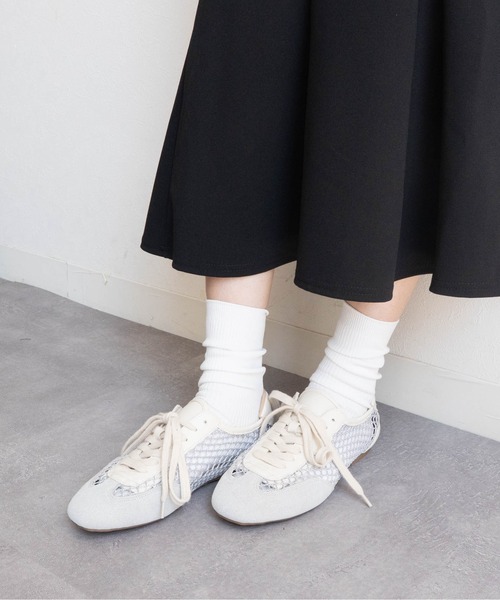 Fabby fabby（ファビィーファビィー）の「メッシュサッカーシューズ（スニーカー・レディース・オフホワイト/ブラック・SMALL/MEDIUM/LARGE）」の18枚目の写真