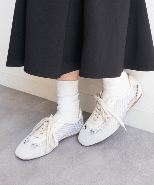 Fabby fabby（ファビィーファビィー）の「メッシュサッカーシューズ（スニーカー・レディース・オフホワイト/ブラック・SMALL/MEDIUM/LARGE）」の20枚目の写真