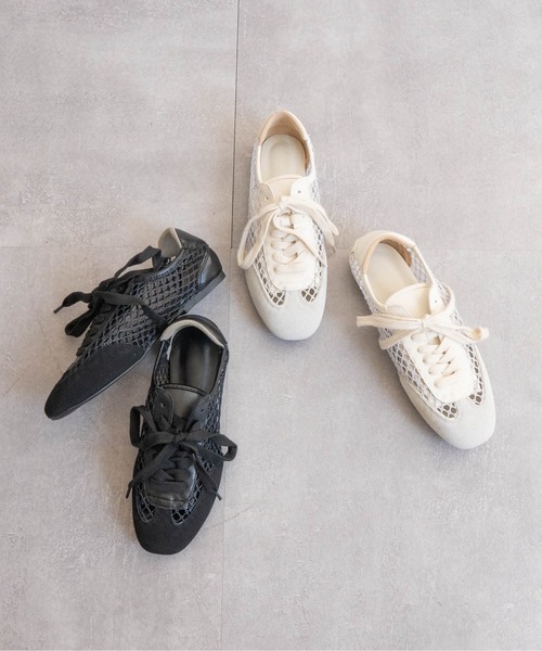 Fabby fabby（ファビィーファビィー）の「メッシュサッカーシューズ（スニーカー・レディース・オフホワイト/ブラック・SMALL/MEDIUM/LARGE）」の12枚目の写真