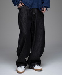 ILL'S | AW バレルレッグ リジット ウォッシュ カーブパンツ デニムパンツ メンズ レディース ユニセックス 【ILL'S】(デニムパンツ)