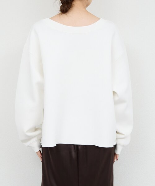 GALLARDAGALANTE（ガリャルダガランテ）の「【大人のスウェット】ボートネックスウェット（Tシャツ/カットソー・レディース・ホワイト/ブラック/グレー/ブラウン・FREE）」の16枚目の写真