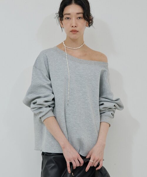 GALLARDAGALANTE(ガリャルダガランテ)の「【大人のスウェット】ボートネックスウェット(Tシャツ/カットソー・レディース・ホワイト/ブラック/グレー/ブラウン・FREE)」の9枚目の写真