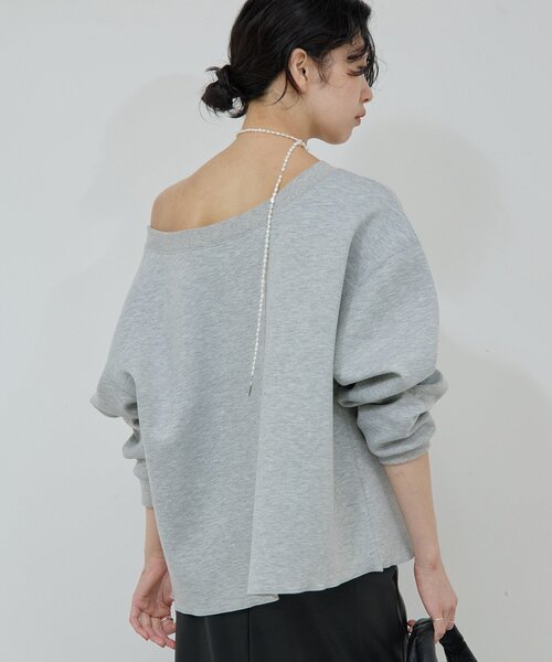 GALLARDAGALANTE(ガリャルダガランテ)の「【大人のスウェット】ボートネックスウェット(Tシャツ/カットソー・レディース・ホワイト/ブラック/グレー/ブラウン・FREE)」の11枚目の写真