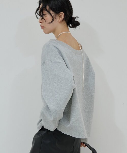 GALLARDAGALANTE(ガリャルダガランテ)の「【大人のスウェット】ボートネックスウェット(Tシャツ/カットソー・レディース・ホワイト/ブラック/グレー/ブラウン・FREE)」の13枚目の写真