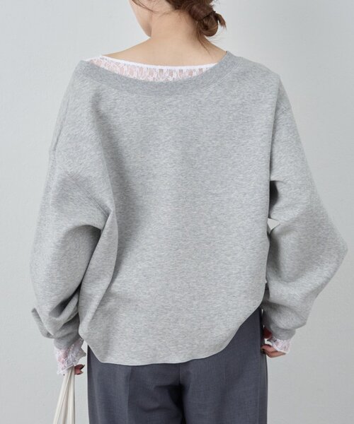 GALLARDAGALANTE(ガリャルダガランテ)の「【大人のスウェット】ボートネックスウェット(Tシャツ/カットソー・レディース・ホワイト/ブラック/グレー/ブラウン・FREE)」の19枚目の写真