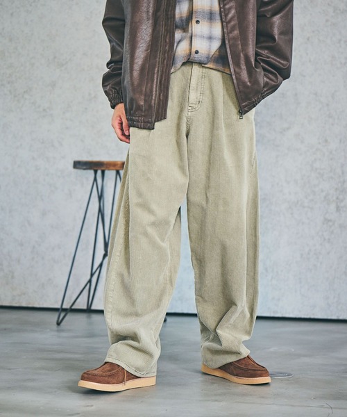 その他ブランド / ボトム/--/コーデュロイ/BEG セール】コーデュロイワイドパンツ（その他パンツ）｜BAYFLOW